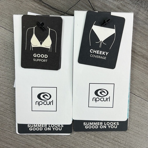 ☀️RIP CURL☀️ SURF PALMS CROP SURF PALMS BANDED CHEEKY BIKINI SET - Picture 14 of 16